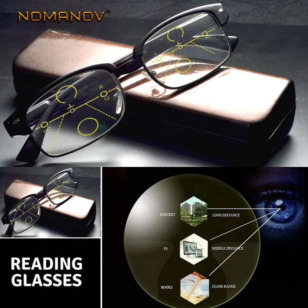 

Retro Eyebrows Black Leopard Frame Progressive Multifocus Reading Glasses Add +0.75 +1 +1.25 +1.5 +1.75 +2 +2.25 +2.5 +3 to +4