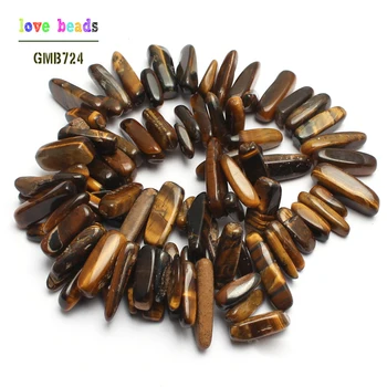 

Natural Stone Beads 15-20mm Stick Yellow Tiger Eye Stone Beads For Jewelry Making 15inches Irregular Beads Making Necklace