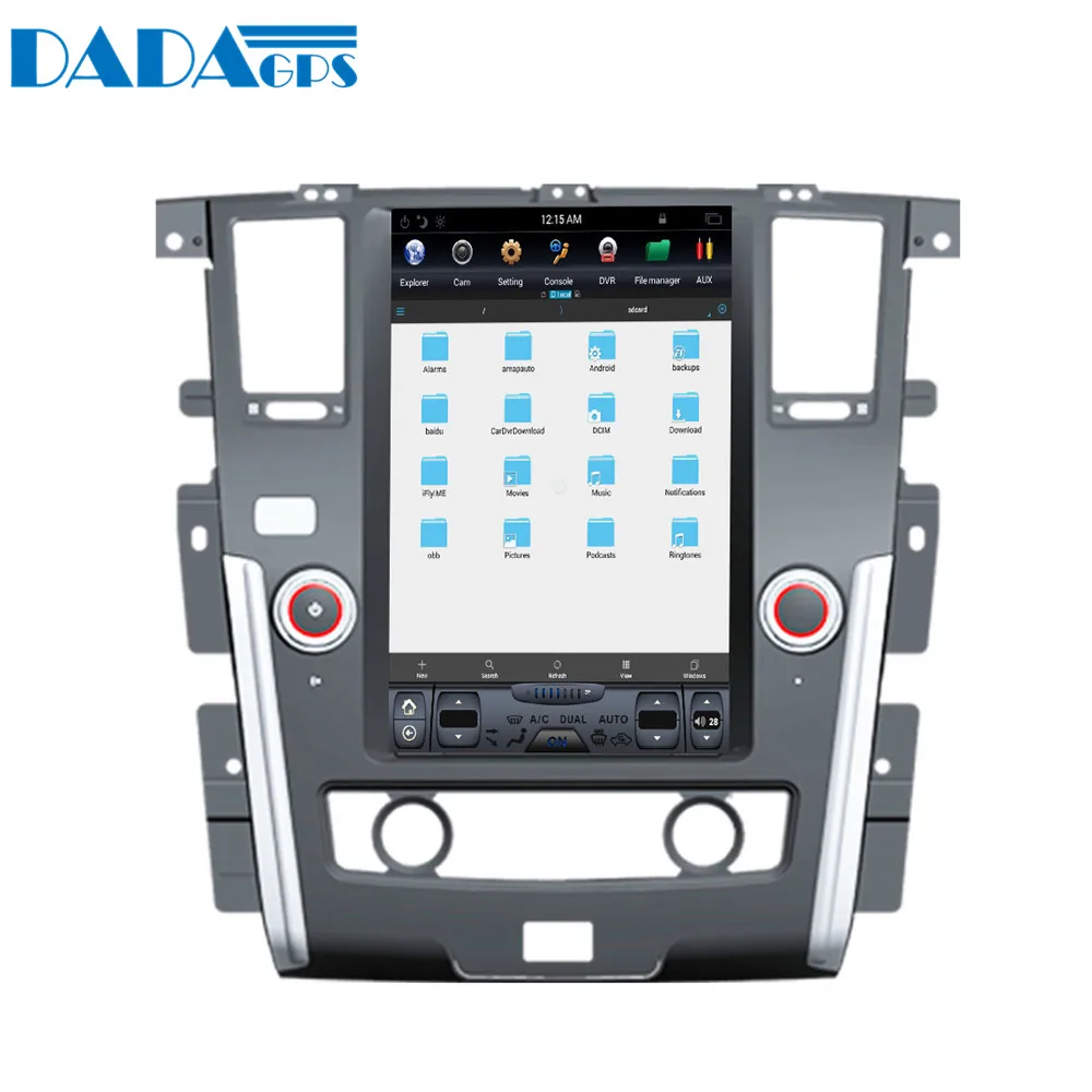 Clearance 12.1"Tesla style Silver Android 6.0 Car GPS Map Navigation For NISSAN PATROL 2010-2018 multimedia radio tape recorder No dvd 4