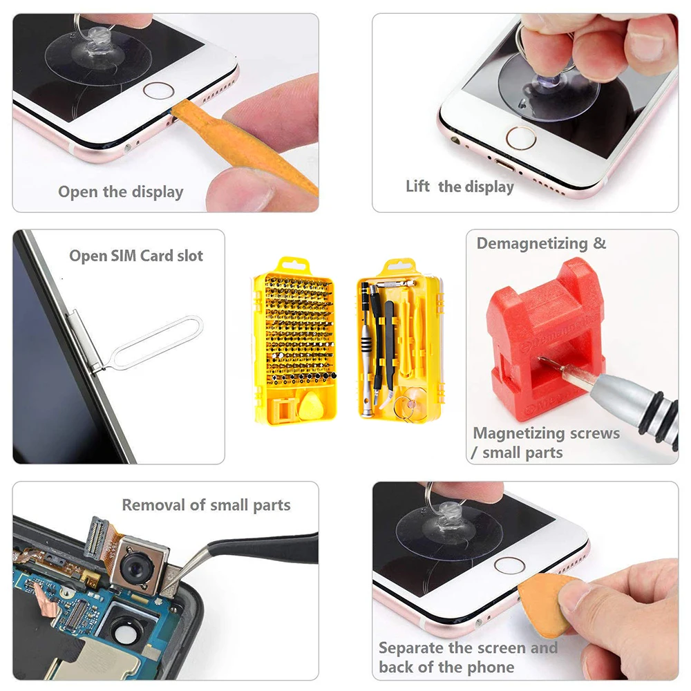 Vastar 115 in 1 Screwdriver Set Mini Electric Precision for Iphone Huawei Tablet Ipad Home tool set|Отвертка| |
