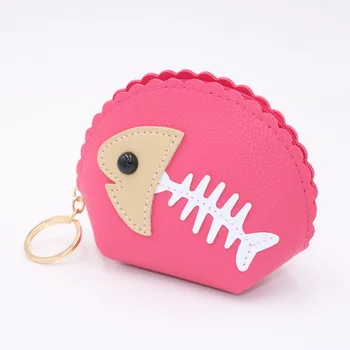 

Wallet Keychain Set Hand Holding Fishbone Wallet Frog Diamond Metal Keychain for Women Car Phone Best Sale-WT