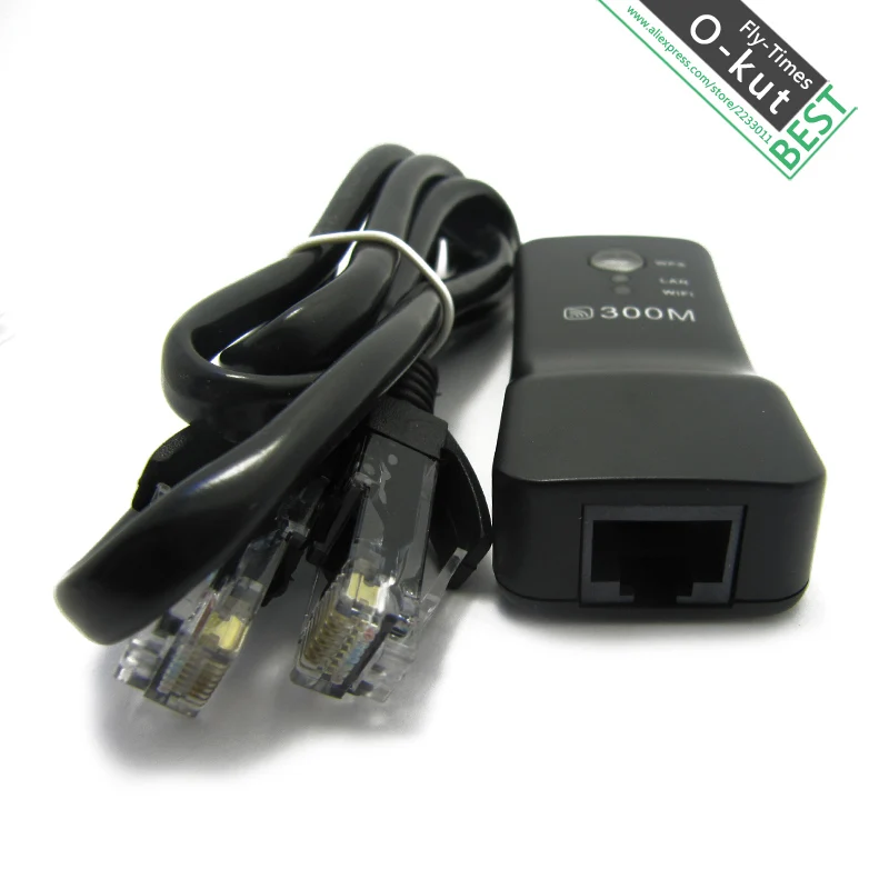Okut 300 Мбит/с Универсальный Беспроводной ТВ WiFi адаптер сетевой карты RJ 45 Wi Fi WPS