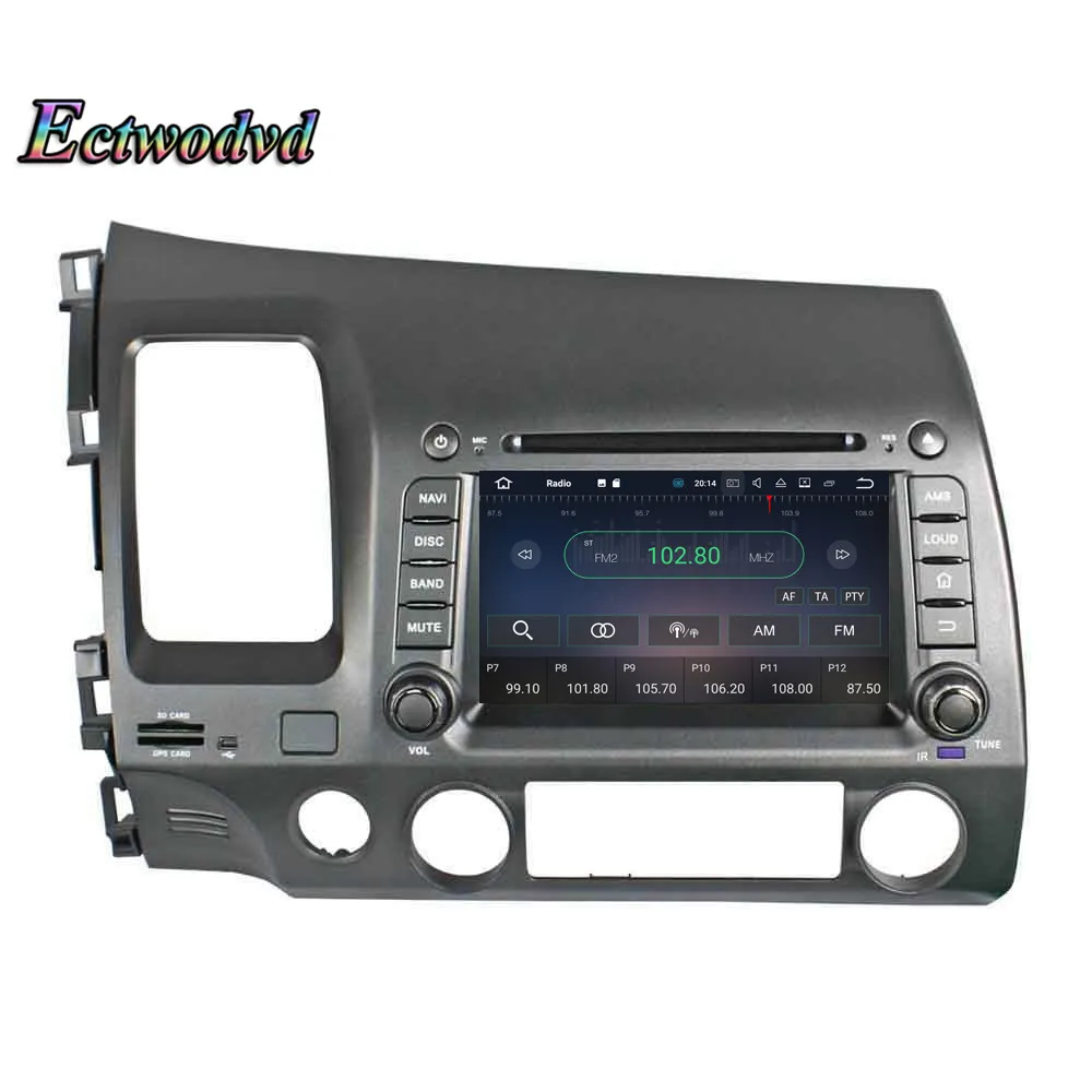 Cheap Ectwodvd Octa Core 4G RAM 64G ROM Android 9.0 Car Multimedia DVD Player GPS HeadUnit for Honda CIVIC 2006 2007 2008-2011 17