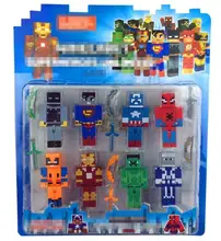 Minecraft Avengers Hero Iron Men Captain America Hulk Overworld Hangers Accessories Toys Star Wars Darth Vader