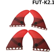 Future K2.1 плавники для серфборда Quad-плавник с Сотами стекловолокна для серфинга плавник 4 в комплекте красный цвет
