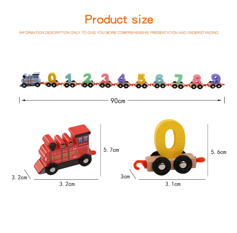 Logwood Новинка Монтессори 0-9 цветов цифровой деревянный поезд Ранние развивающие игрушки строительные блоки детские игрушки подарок