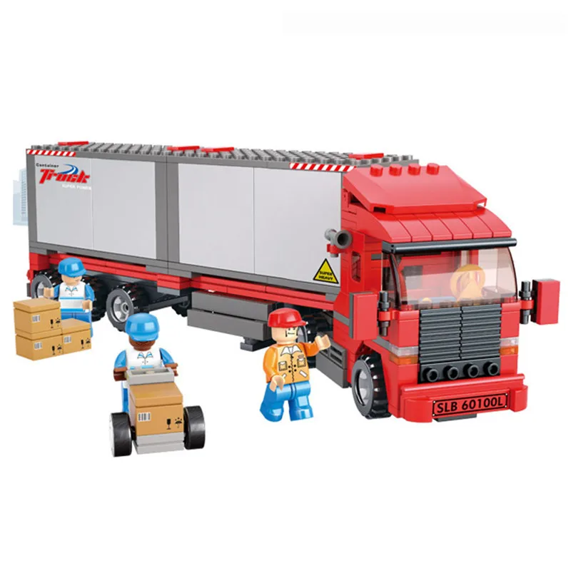 

345pcs Double Van Freight Truck Legoed Puzzle Model Assembling Bricks Building Blocks Kit DIY Education Christmas Gifts Toys