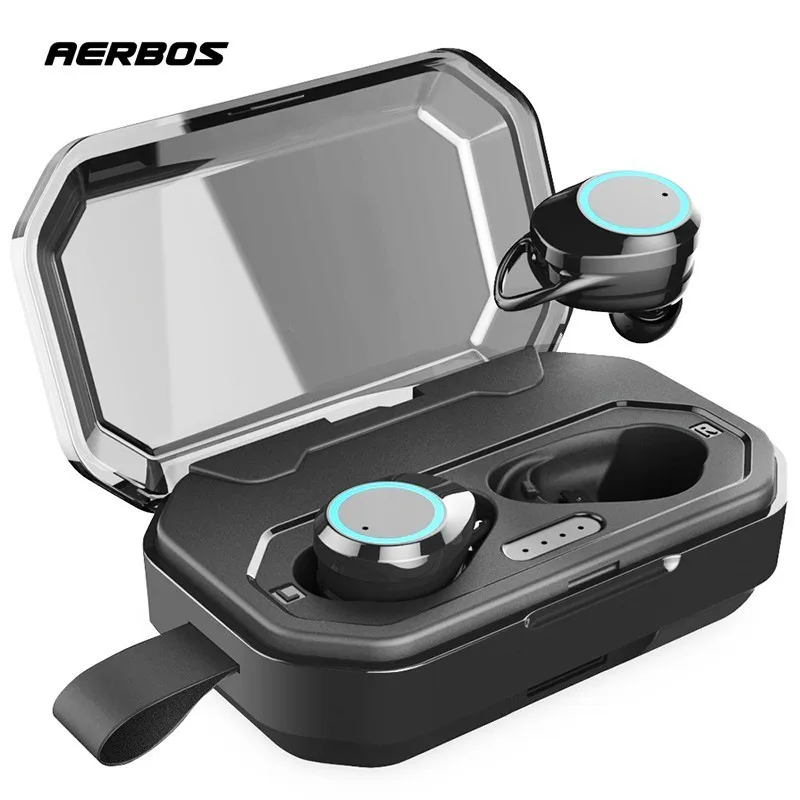 

AERBOS Bluetooth 5.0 Waterproof Wireless Earphone 3000mah Power Bank Handsfree Earphones With Mic Tws Earbuds for iphone Xiaomi