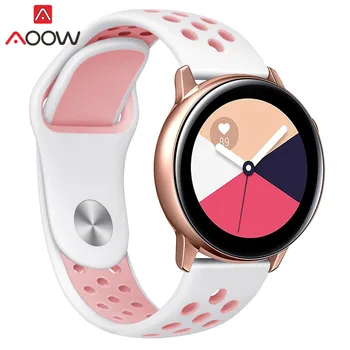 

20mm Silicone Sport Watchband for Samsung Galaxy Watch Active 42mm Gear S2 Amazfit bip Soft TPU Breathable Bracelet Band Strap