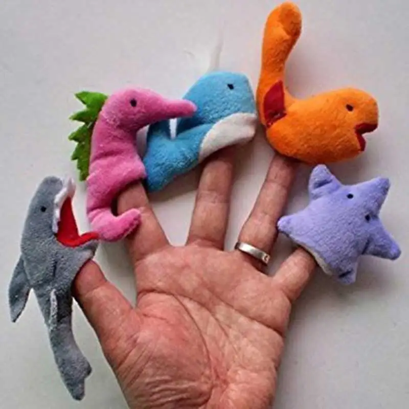 10 шт./компл. Симпатичные Sea Животные плюш ручной пальцевые куклы игрушки на день рождения рождественские подарки для Для детей S7JN