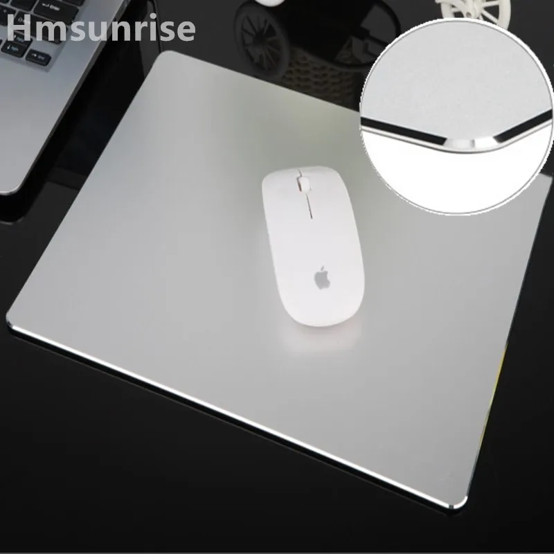 

Aluminum mousepad Double side Gaming Mouse Pad Metal Non-Slip Thin Computer Mouse Pads Gaming For Macbook PC laptop Waterproof