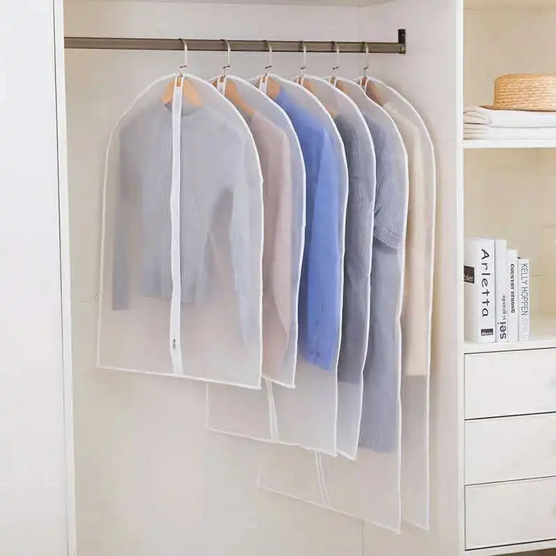 

Clothing Covers Clear Suit Bag Moth Proof Garment Bags Breathable Zipper Dust Cover Storage Bags Garment Dust Protector BZ