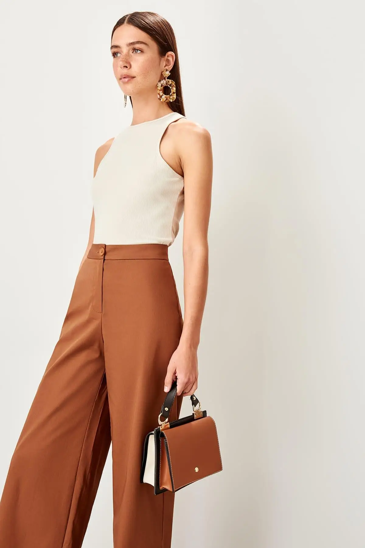 

Trendyol Tan Double Sided Shoulder Bag TWOSS19OC0033