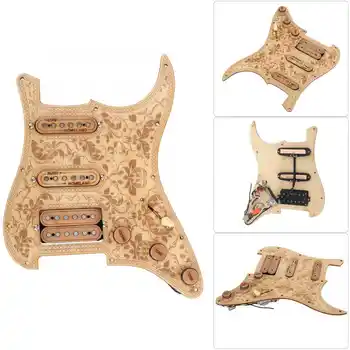 High Quality Guitar Maple Carving Loaded Pickguard Pickups Set Accessories For Electric Guitar Electric Guitar Electric
