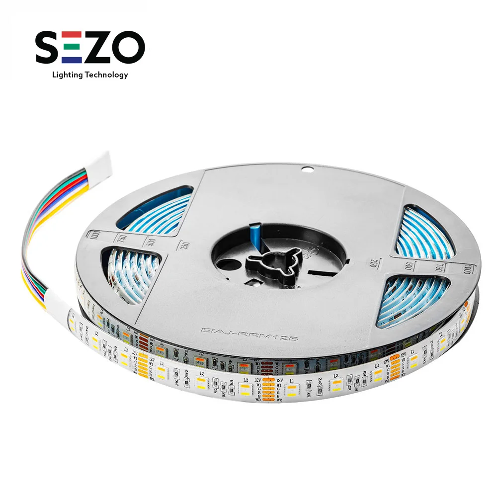 cheap DC12V 5050 RGBW+WW Led Strip Lights CCT RGBWW 5M 60leds m Led Strips Tape 5 In 1 RGBWW Led Strip RGBW Ribbon Lamps IP30 65 67