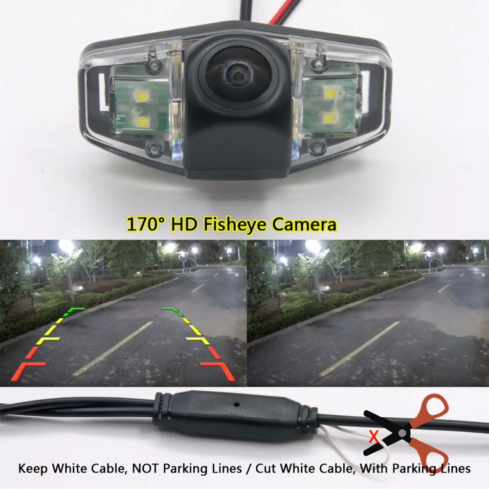 175 градусов Fisheye MCCD 12LED HD камера заднего вида Камера для Honda Accord 2001 2002 2003 2004 2005 2006 2007 2008 2009 2010 автомобильный монитор