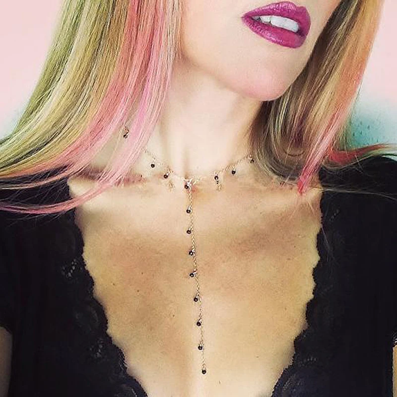 

Women Long Maxi Necklace Fashion Hot Sales Bohemia Stone Beads Statement Necklaces & Pendants Bijoux Femme Perle Jewelry