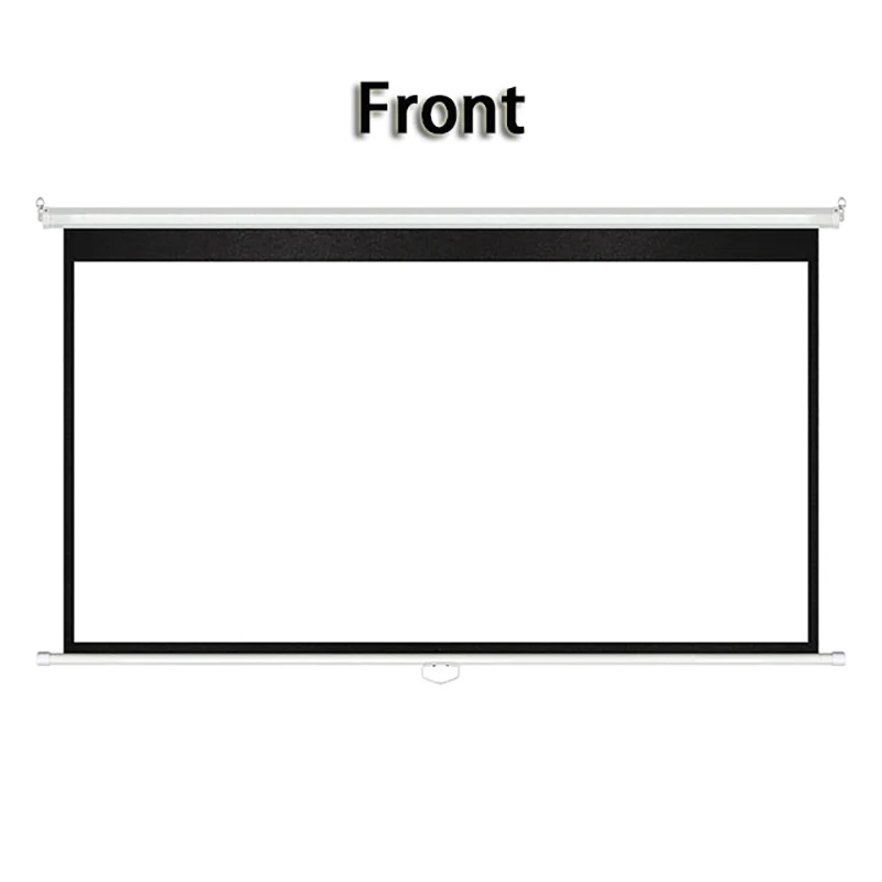 Thinyou Projector screen 72 inch 4:3 Matte White Fabric Fiber Glass Manual Pull-Down Wall Mounted Ceiling Self-locking screen