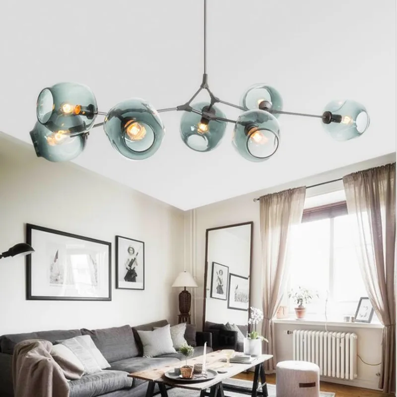 

Nordic Tree Branch Lindsey Adelman Chandelier Magic Beans Suspension Hanging Light Fixtures For Kitchen Bar Diner