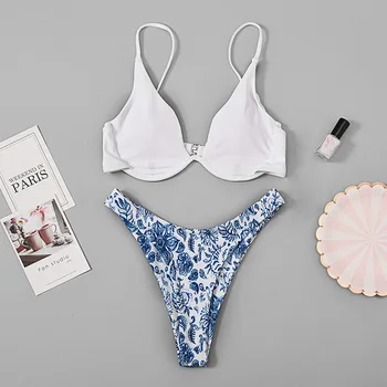 

Wasteheart Summer Sexy Bikini Set Women Swimsuit Bikini Strapless Swimwear Low Waist Bathing Suit Female Brazilian Biquini Beach