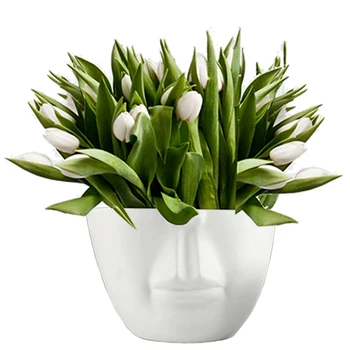 

Creative Simple Face Avatar Meaty Indoor Flower Pot Ceramic Flower Vase Home Decoration Creative Succulent Plant Pot Household
