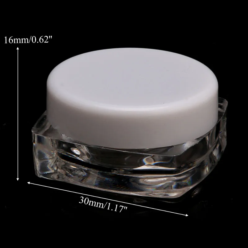 Cosmetic Sample Container Transparent Small Square Bottle 5g 10 Pcs