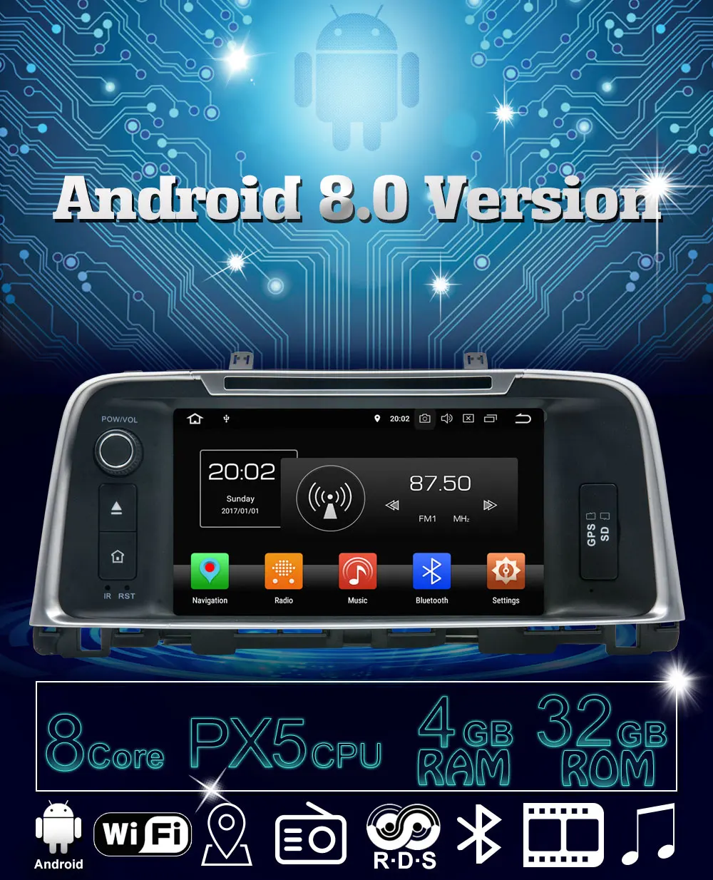 Flash Deal Android 8.0 Octa Core Car DVD Player Multimedia For Kia Optima K5 2015 2016 2017 Car Radio With 4GB RAM 32GB ROM GPS Bluetooth 3