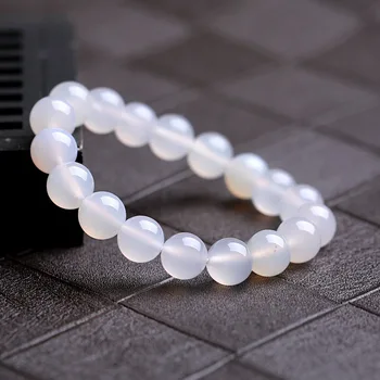 

Ice white agate bracelet cb2732#