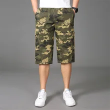 Военные мужские шорты Карго летние мужские армейские тактические камуфляжные шорты мужские свободные хлопковые шорты свободного покроя цвета хаки рабочие шорты