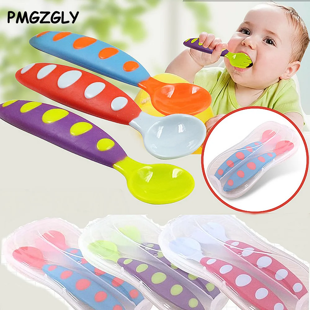 Safety Soft Spoon Baby Flatware Spoon Kids Child Solid Feeding Spoon
