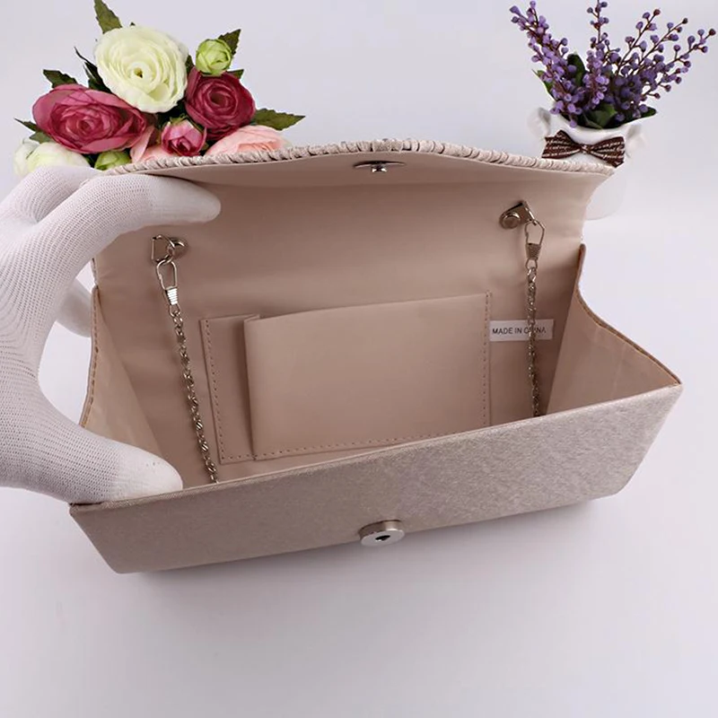Shiny Fashion Female Clutch Bags With Chain Women Evening Bag Luxury Glitter Banquet Party Ladies Handbags
