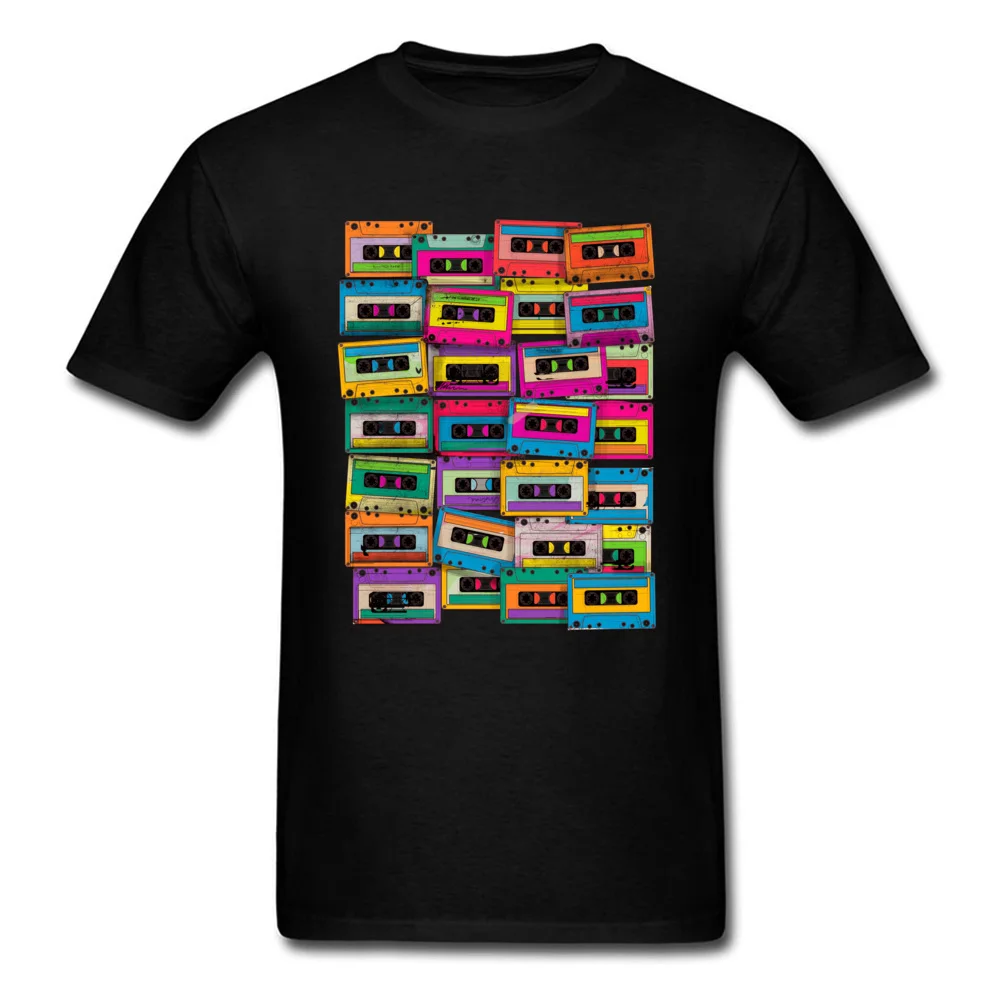 Retro Neon Music Tape Cassette_black