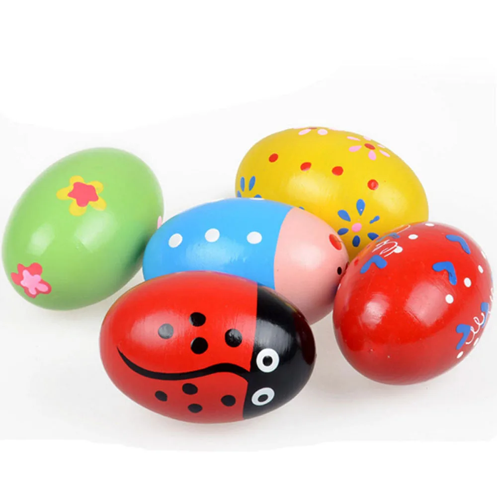 

1 Pcs Colorful Children Baby Toys Rattles Wooden Music Egg Musical Instrument Learning Toy (Size: 7.5 cm by 4.5 cm by 4.5 cm)