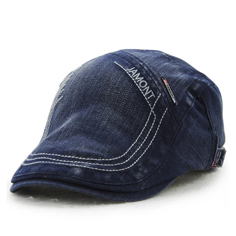 [AETRENDS] джинсовая кепка с надписью «Newsboy», Кепка с изображением Гэтсби, Кепка с изображением плюща, ирландского таксиста, охотничьей шапочки, Z-3502 - Цвет: Blue