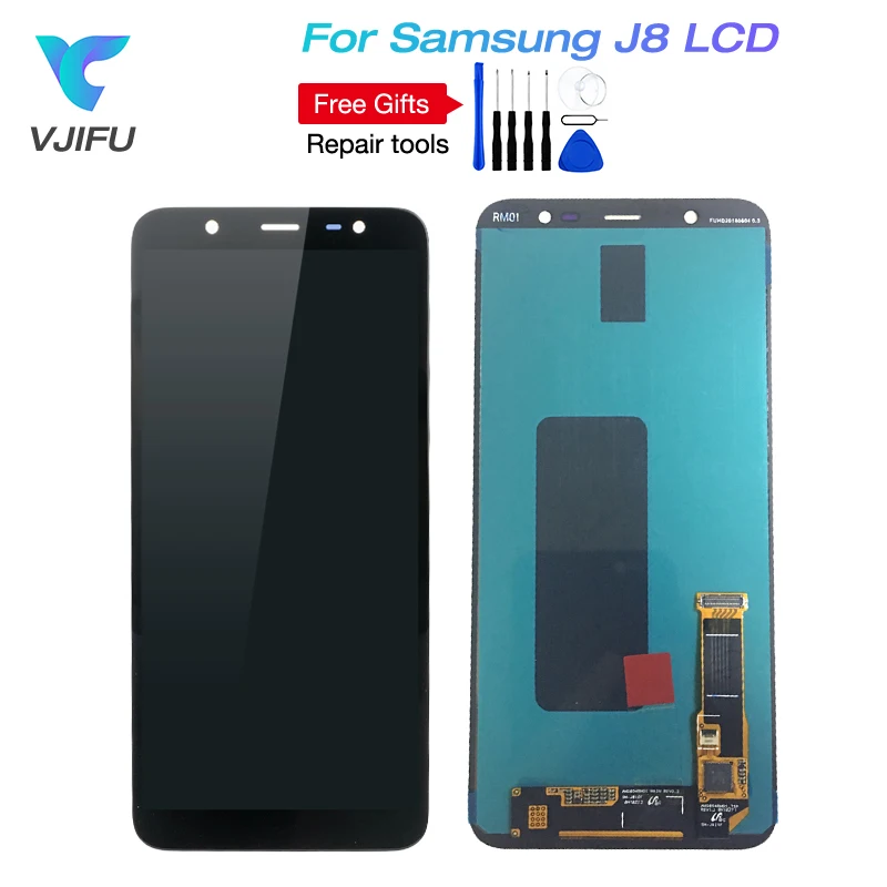 

For Samsung Galaxy J8 2018 J810 Screen LCD Display Touch Screen Screen Adjust Brightness SM-J810 Replacement with Frame Glue