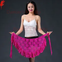 Женщины танец живота одежда кружева танец живота хип шарф для девочек танец живота кружева пояс аксессуары для танца живота