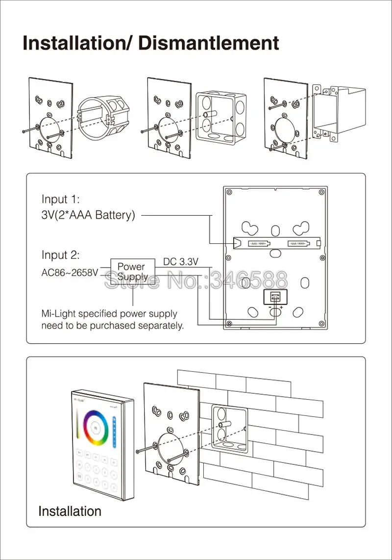 Ми. свет 9 Вт IP65 Водонепроницаемый RGB+ CCT свет сада DC24V Вход futc01 Наружное освещение и 2.4 г Беспроводной удаленного и контроллер Wi-Fi