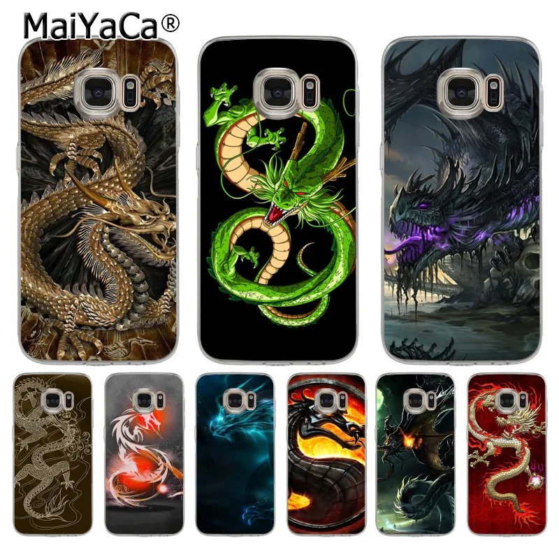 MaiYaCa chinese Dragon design transparent soft tpu Phone case cover for