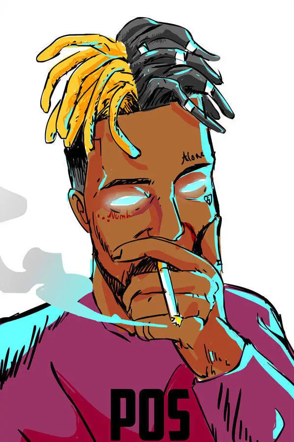 XXXTentacion American Rapper Hip Hop Music Singer Star B/&W Poster 24x36 E-1823