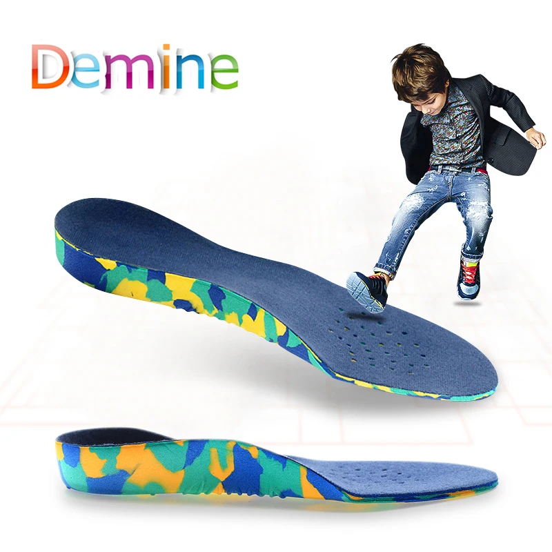 Demine الأطفال القوس دعم العظام النعال للطفل شقة القدم رياضة الجري حذاء رياضة تصحيح أحذية وسادة إدراج منصات