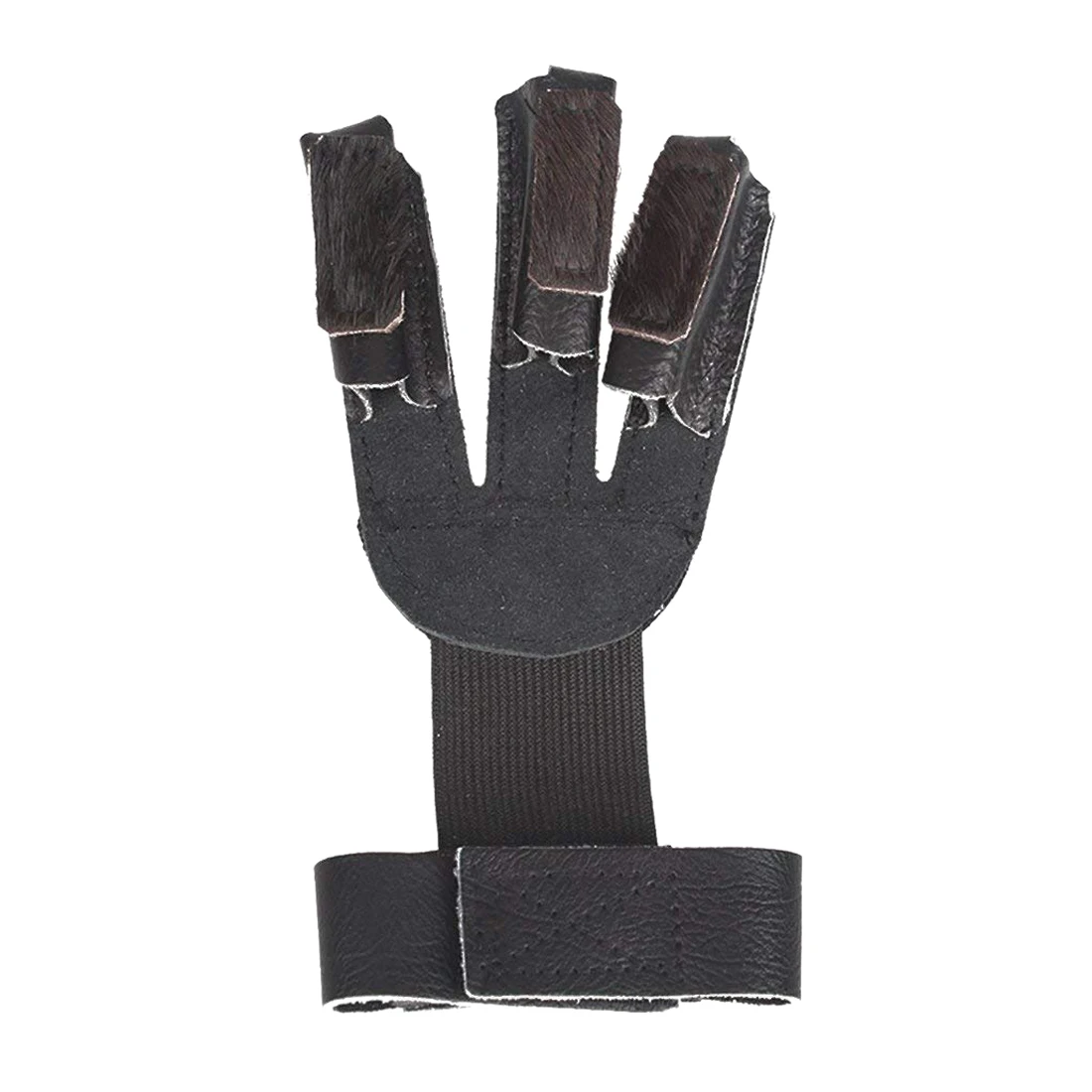 

Archery Gloves 3 Finger Handmade Leather Guard Shooting Finger Protector For Compound Bow