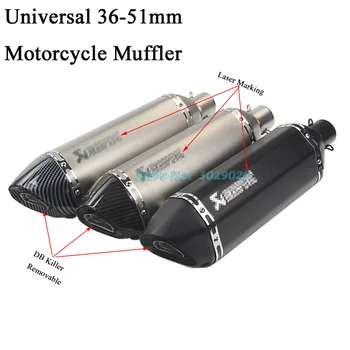 

Inlet 51mm Universal Modified Motorcycle Exhaust Escape Muffler Pipe Muffler Pipe For Ninja300 GSXR600 With DB Killer Sticker