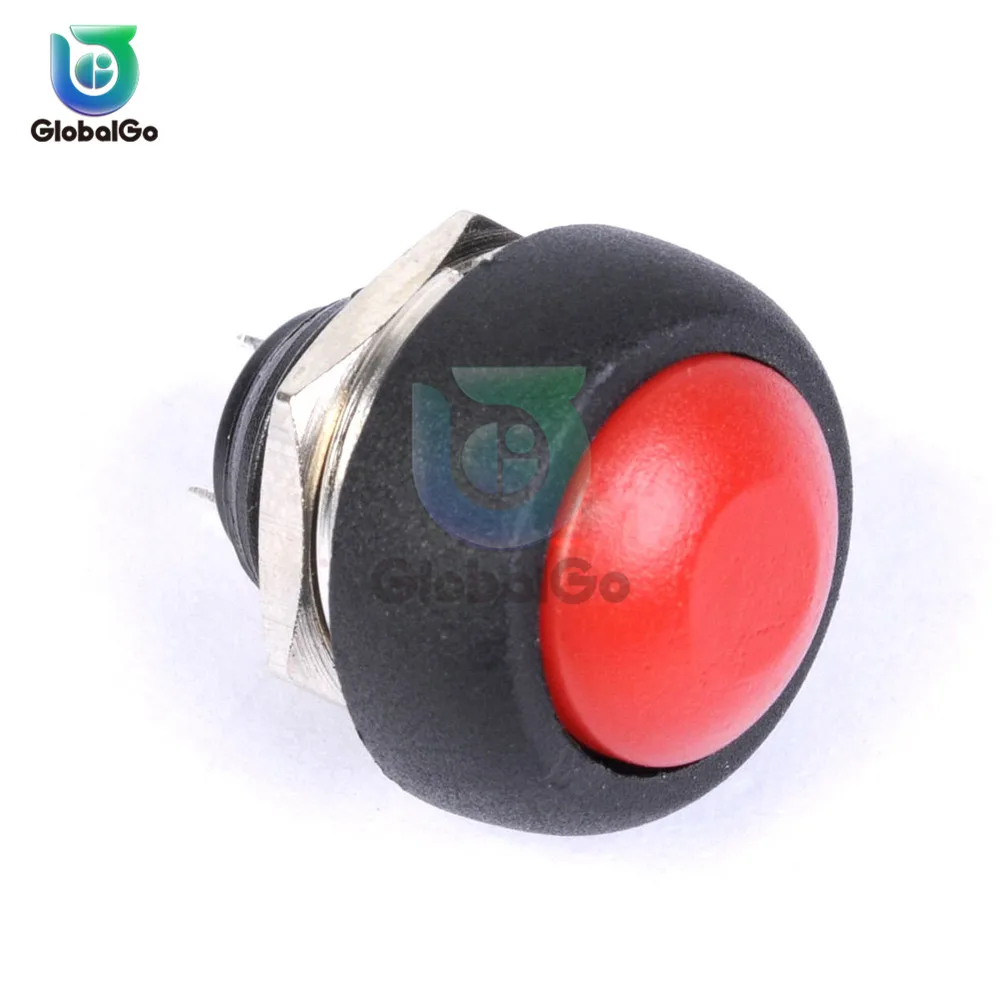 

2Pin Mini Switch 12mm 1A Waterproof Switch ON OFF pbs33b 12v Momentary Push Button Switches Non-locking pbs-33b