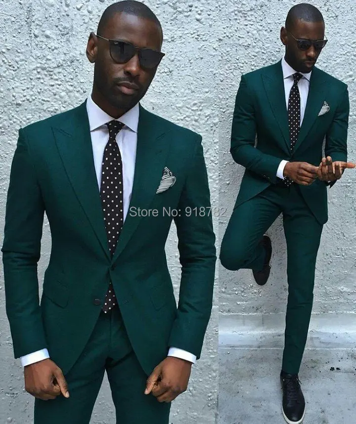 

Latest Coat Pant Designs 2017 Groom Suit Dark Green Tuxedos Mens Suit Best Man Slim Fit Wedding Suits For Men (Jacket+Pants+Tie)