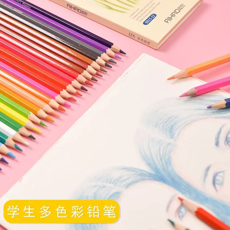 

Colored pencils pure wind color lead student painting graffiti painted color lead 12 18 24 color rainbow color
