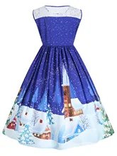 Christmas dress lace cartoon print patchwork vintage A-Line animal sleeveless spaghetti strap female dresses 90s Christmas dress lace cartoon print patchwork vintage A-Line animal sleeveless spaghetti strap female dresses 90s