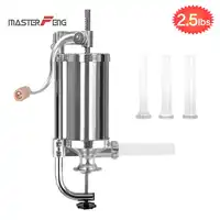 2.5 lbs Homemade Manual Stainless Steel Sausage Filler Sausage Maker Sausage Syringe Kitchen Meat Tool Meat Sausage Stuffer
