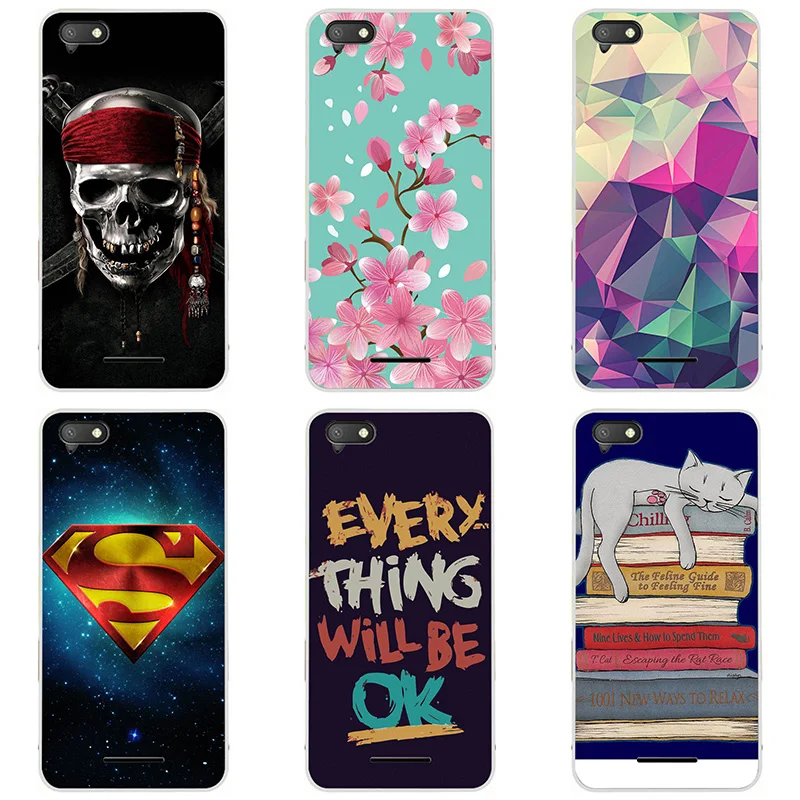 

Soft Silicon phone case cover For BQ BQS-5037 phone shell Colorful Painted Soft TPU For BQ Strike Power 4G case shell Flower