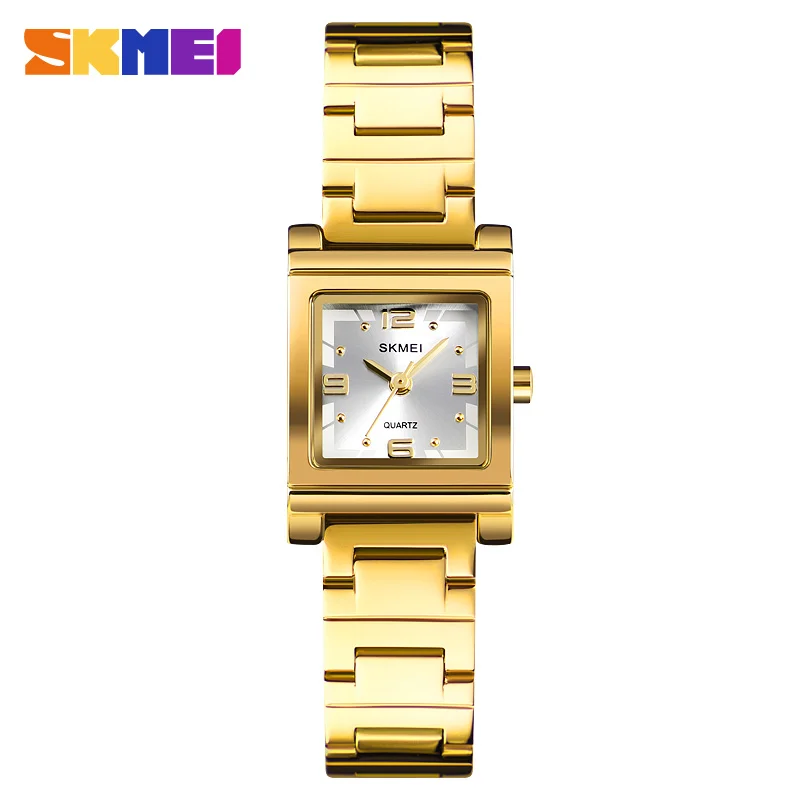 SKMEI Fashion Women's Watches Luxury Brand Stainless Steel Quartz Ladies Watch Waterproof Women Bracelet Watch Relogio Feminino 