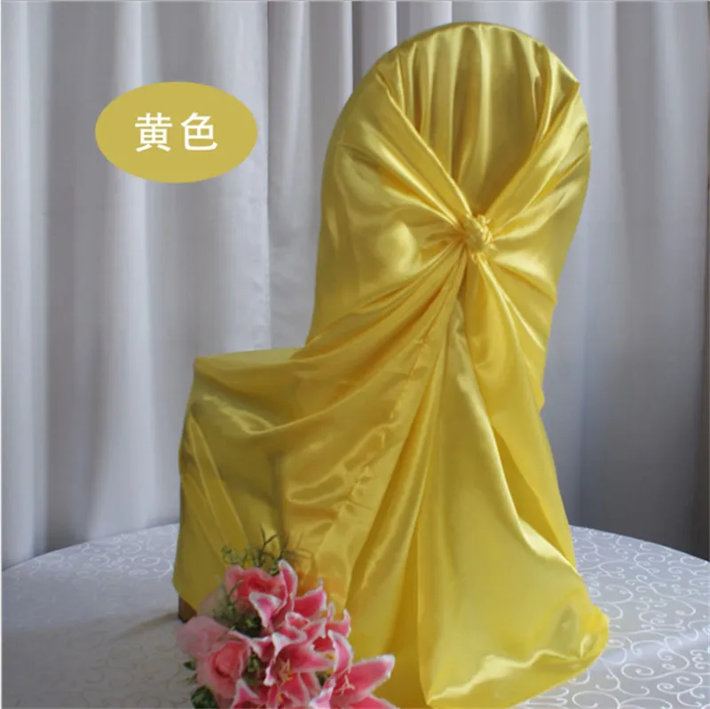 Factory Price! 100pcs Yellow Banquet/Wedding Chair Covers & Satin Chair